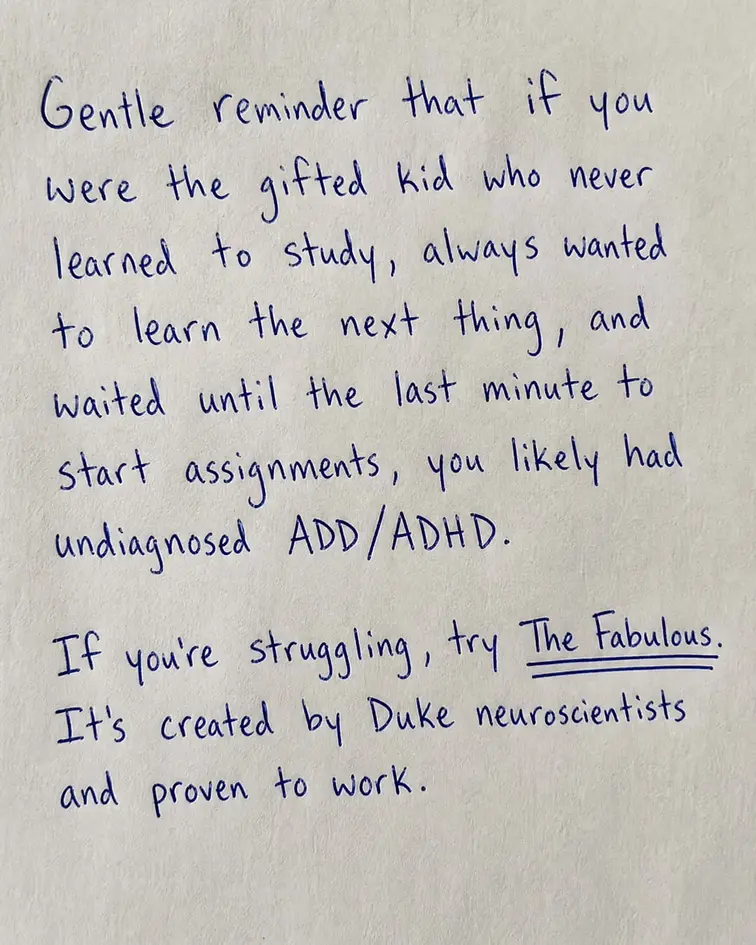 A gentle reminder for your ADHD brain